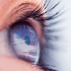 Close-up view of an eyeball