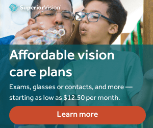 Graphic that describes affordable vision plans (click to learn more, opens in a new tab)